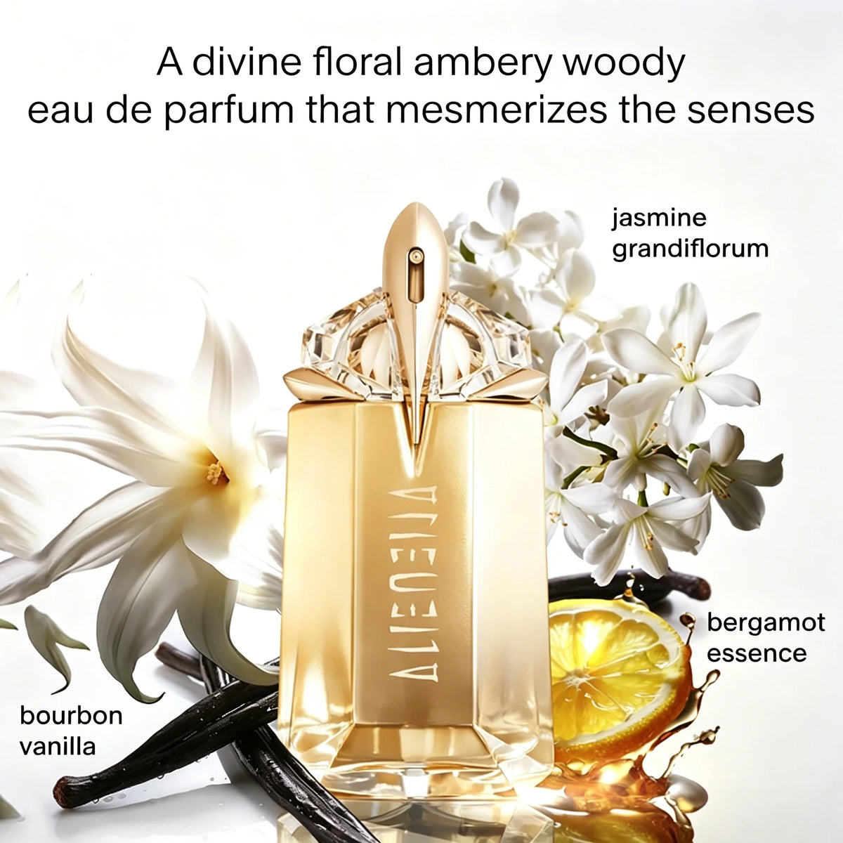 Mugler Alien - Eau de Parfum - Women's Perfume - Floral & Woody - With Jasmine, Wood, and Amber - Long Lasting Fragrance 90ml