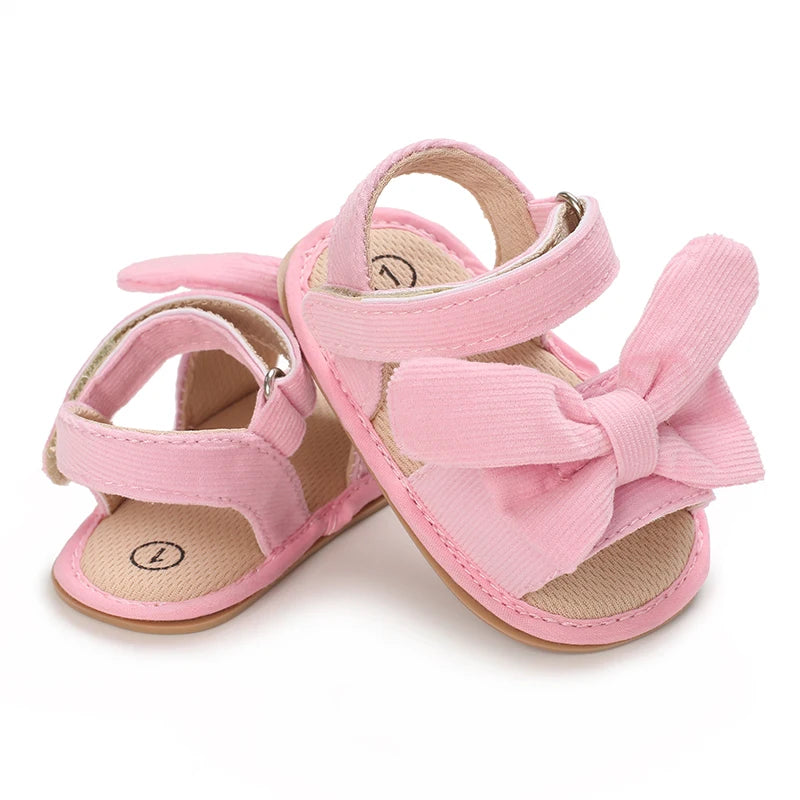 Infant Pre-walker Sandals,Girls Sweet Style Heart Bow Butterfly Decor Sandals,Soft Comfy Multi Color Summer Footwear 0-18 Months