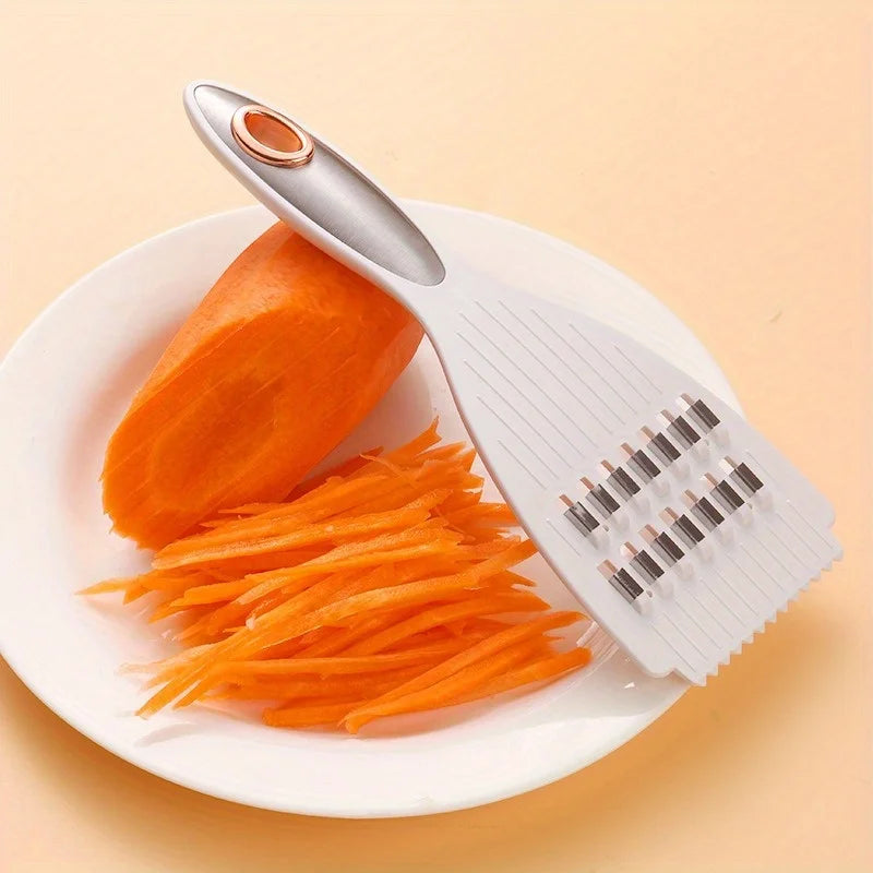 Multi-Functional Vegetable Slicer & Sharpener - Manual Food Cutter for Potatoes, Carrots,Fruits - Durable Plastic Kitchen Gadget