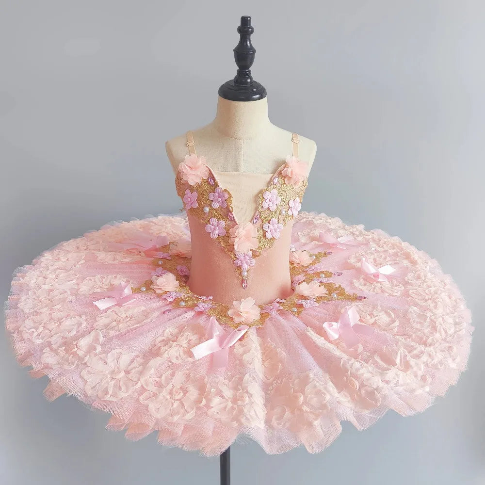 Princess Performance Fairy Tutu Kids Clothes Ballet Leotards for Girls Dress Stage Costumes Dance Wear Summer Children Clothing