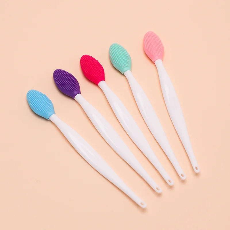 1/5/10Pcs Silicone Facial Cleansing Brush Exfoliating Massage Tools Nose Blackhead Removal Brushes Face Pore Deep Cleaning Wands