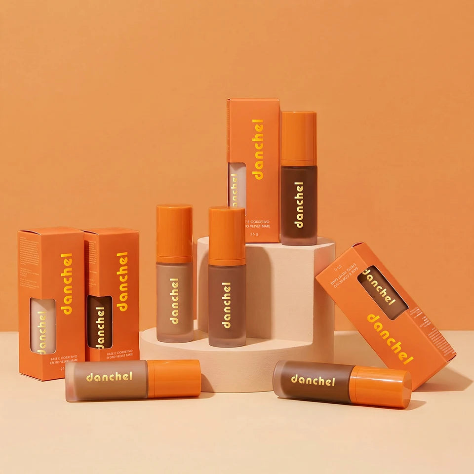2-in-1 Liquid Foundation & Concealer Buildable Coverage Velvet Matte Finish Long Lasting Sweat Resistant Natural Face Makeup