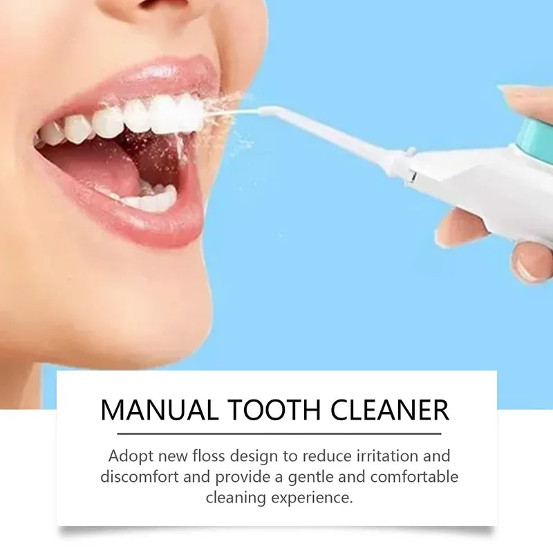 Portable High Pressure Oral Irrigator Household Dental Floss Manual Water Toothpick for Teeth Cleaning