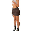 Fashion Low Waist Bodycon Short Skirt Sexy Cargo  Skirt Street Style with Sash Thickened Summer Collection for Women
