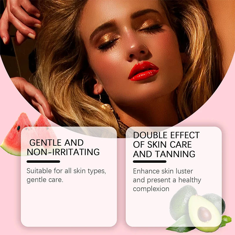 Self Tanning Drops Natural Herbal Enhance Skin Melanin Liquid Bronzer Tanner Body Face Prevent Sunburn Sunless Tanning Products