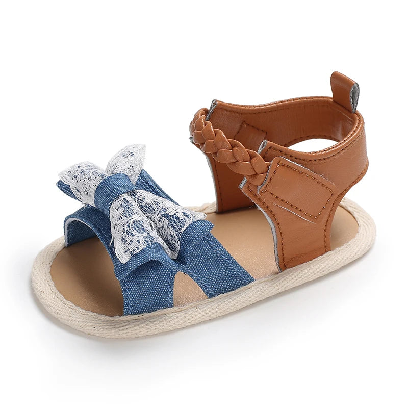 Baby Girl Summer Sandals 0-1 Year Cute Bow First Walker Soft Comfortable Newborn