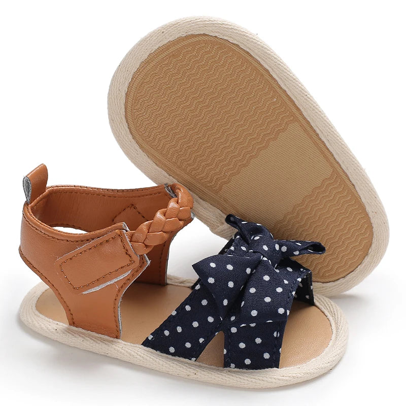 Baby Girl Summer Sandals 0-1 Year Cute Bow First Walker Soft Comfortable Newborn