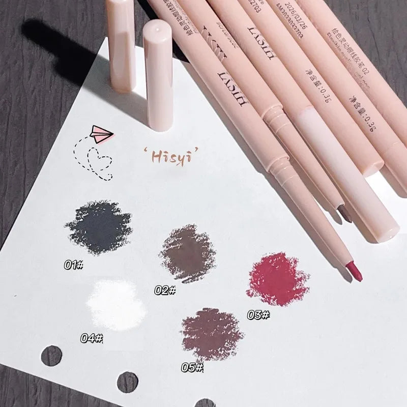 Matte Red Brown Eyeliner Gel Pen Ultra-thin Long Lasting Quick Dry Smooth Colorful Eye Shadow Lying Silkworm Pen Makeup Cosmetic