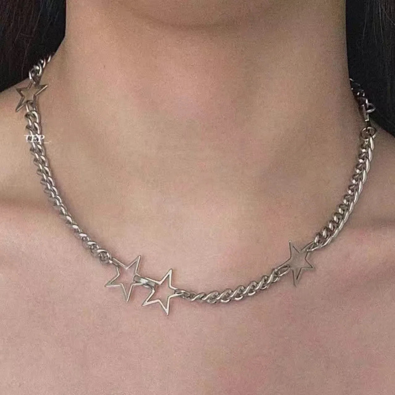 Punk Rock Y2K Black Star Cross Red Heart Pendant Ghost Claw Choker Chain Necklace Men Women'S Goth Vintage Grunge Emo Accessories