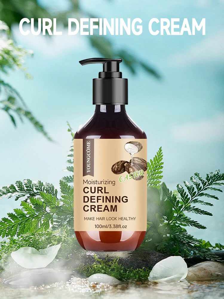 Men's Castor Oil Curl Enhancer Cream with Rosemary & Peppermint 100ml