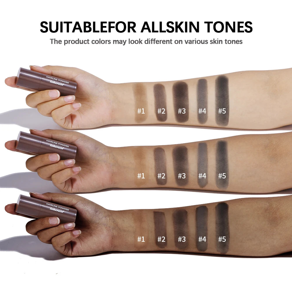 Hairline Shadow Powder Waterproof Sweat-proof Hairline Root Cover Up Filling Hair Natural Black Brown Eyebrows Contour Stick