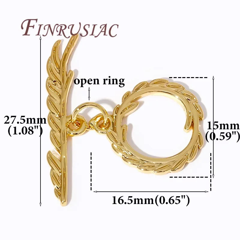 18K Gold Plated Toggle Clasps For Jewelry Making Premium Brass Craft Supplies For DIY Jewelry