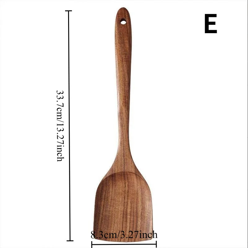 Acacia Wood Kitchen Utensil Set - 5-Piece Cooking Tool Set