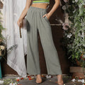 ZOMAXIUJEE Women's High Waisted Wide Leg Cotton Linen Palazzo Pants