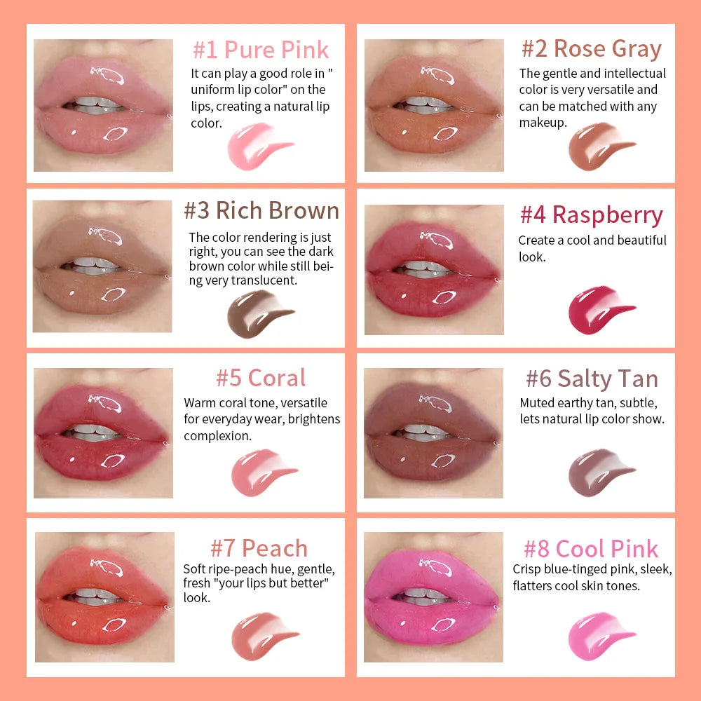 Soft Tube Lip Balm Long-lasting Moisturizing Lipstick Transparent Color Lip Glaze Makeup For Women Cosmetics 4 Colors Lip Care