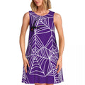 Shiny Graffiti Casual Dress Colorful Print Sleeveless Boho Dresses Women O Neck Street Fashion Dress Day Print Vestidos Present
