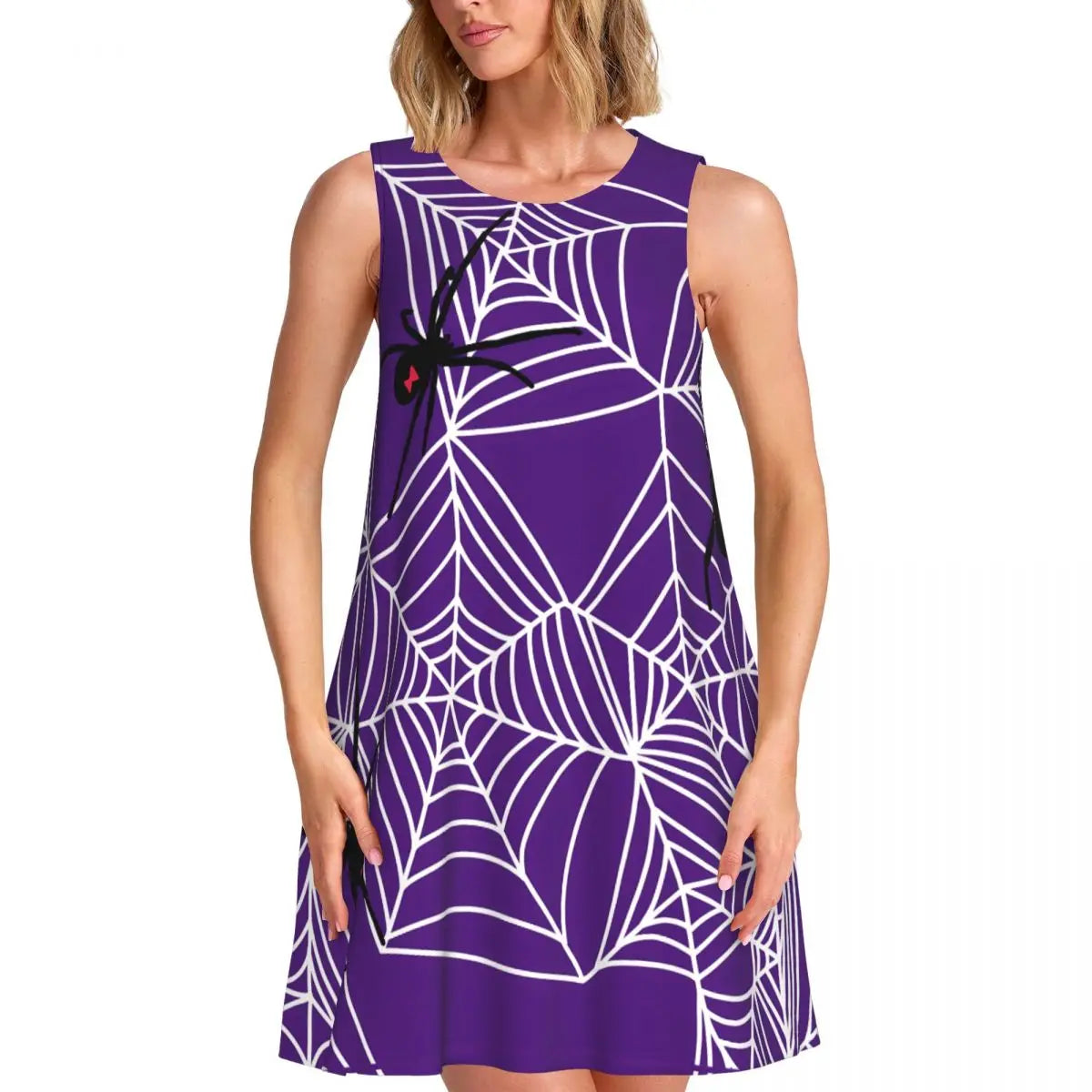 Shiny Graffiti Casual Dress Colorful Print Sleeveless Boho Dresses Women O Neck Street Fashion Dress Day Print Vestidos Present