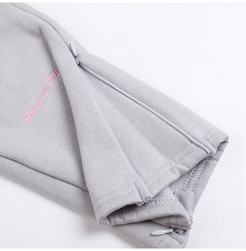 Outdoor Fashion Synaworld American Street Hip Hop Fleece Suit Men's and Women's Trend Casual Hooded Sweater Sports Pants