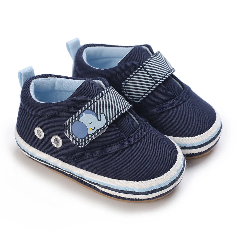 Baby Girls' First Walker Sandals - Blue Butterfly Knot Soft Sole 0-18M