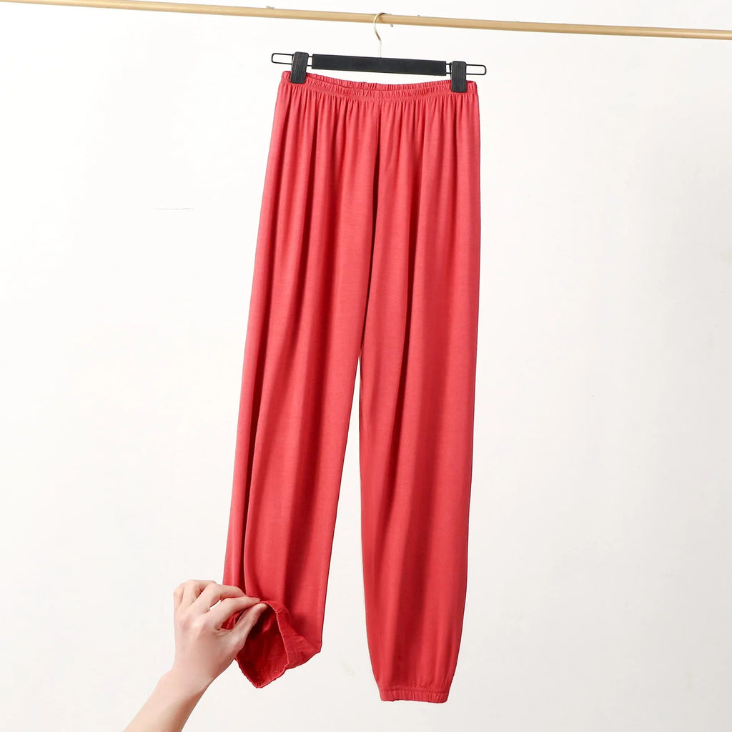 Women's Plus Size Modal Sleepwear Pants - Casual Loose Fit Trousers
