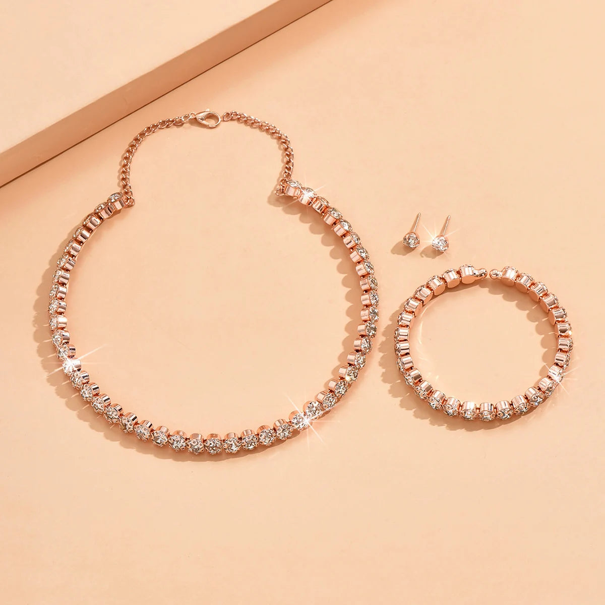 4 Pieces Of Women'S'S Fashionable And Minimalist Necklaces With Earrings, Bracelets, Jewelry Sets, Banquet And Accessories