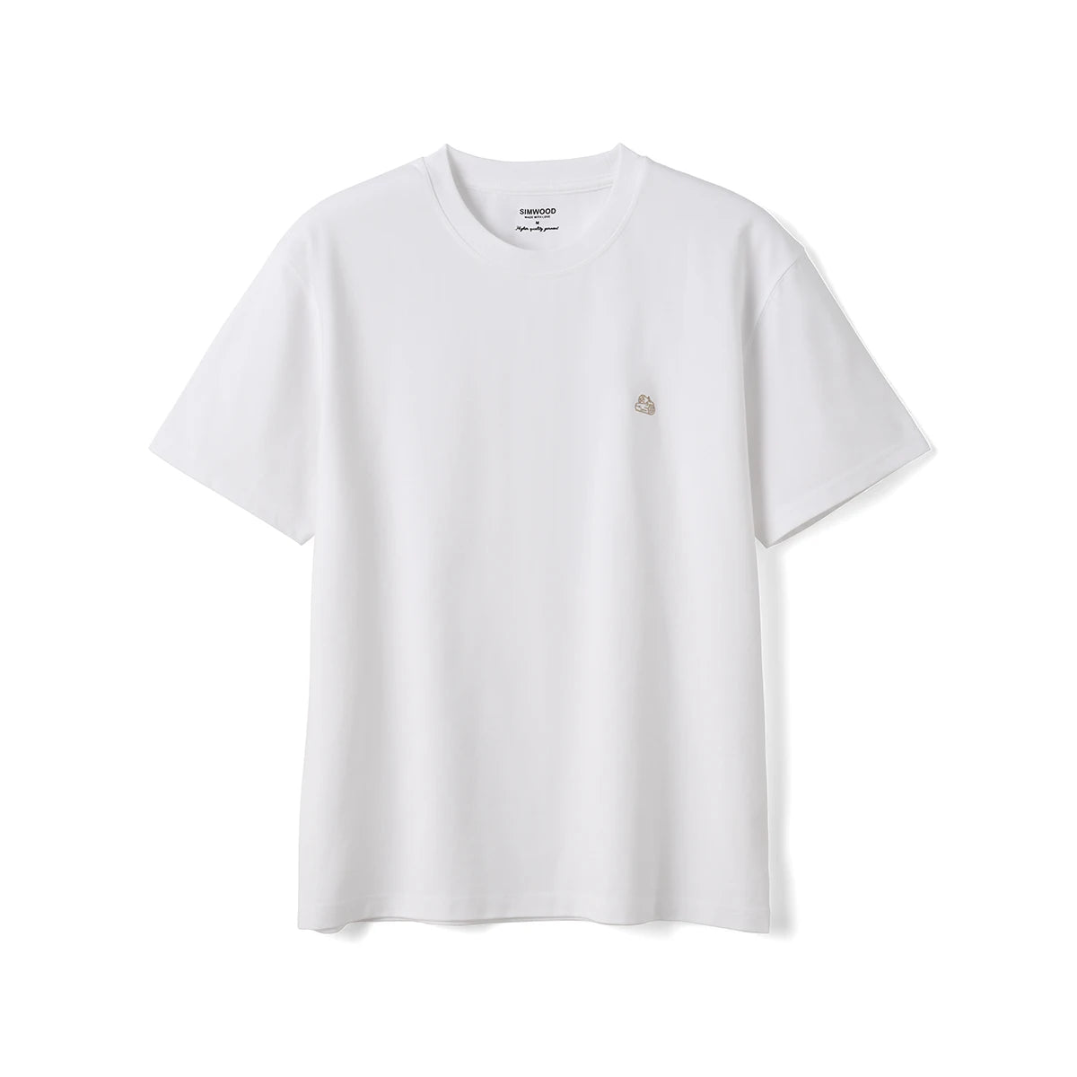 SIMWOOD Men's Cotton Blend T-Shirt - Loose Fit Short Sleeve Tee