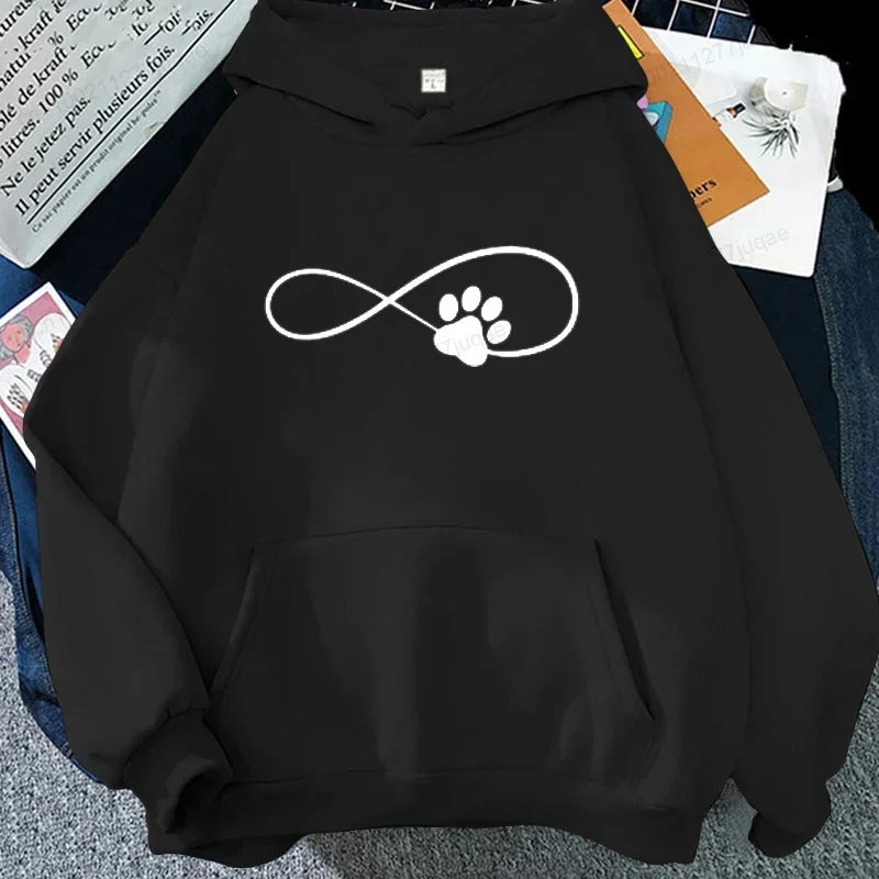 Funny Infinity Symbol Women's Hoodie Sweatshirts Fashion Pullover Sweatshirt Women Hoodies Long Sleeve Sportwear Tops Gift