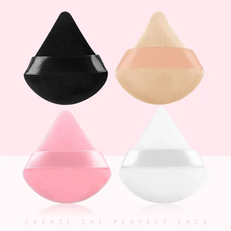 Velvet Cosmetic Powder Pufff Makeup Sponge Puff Dry Use Triangle Makeup Puff Women'S Soft Smooth Beauty Washable Face Makeup Tools