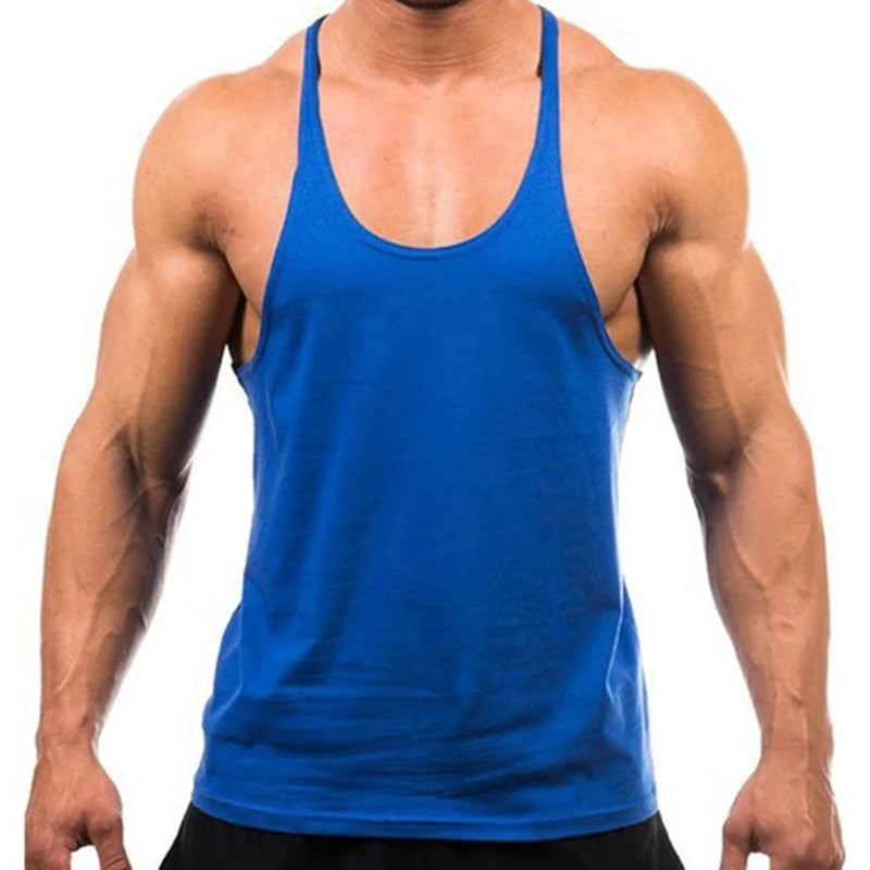 2023 New Bodybuilding Brand Jogger Gym Singlet Training Bodybuilding Tank Top Vest Shirt Sleeveless Fitness Cotton Shirt For Men