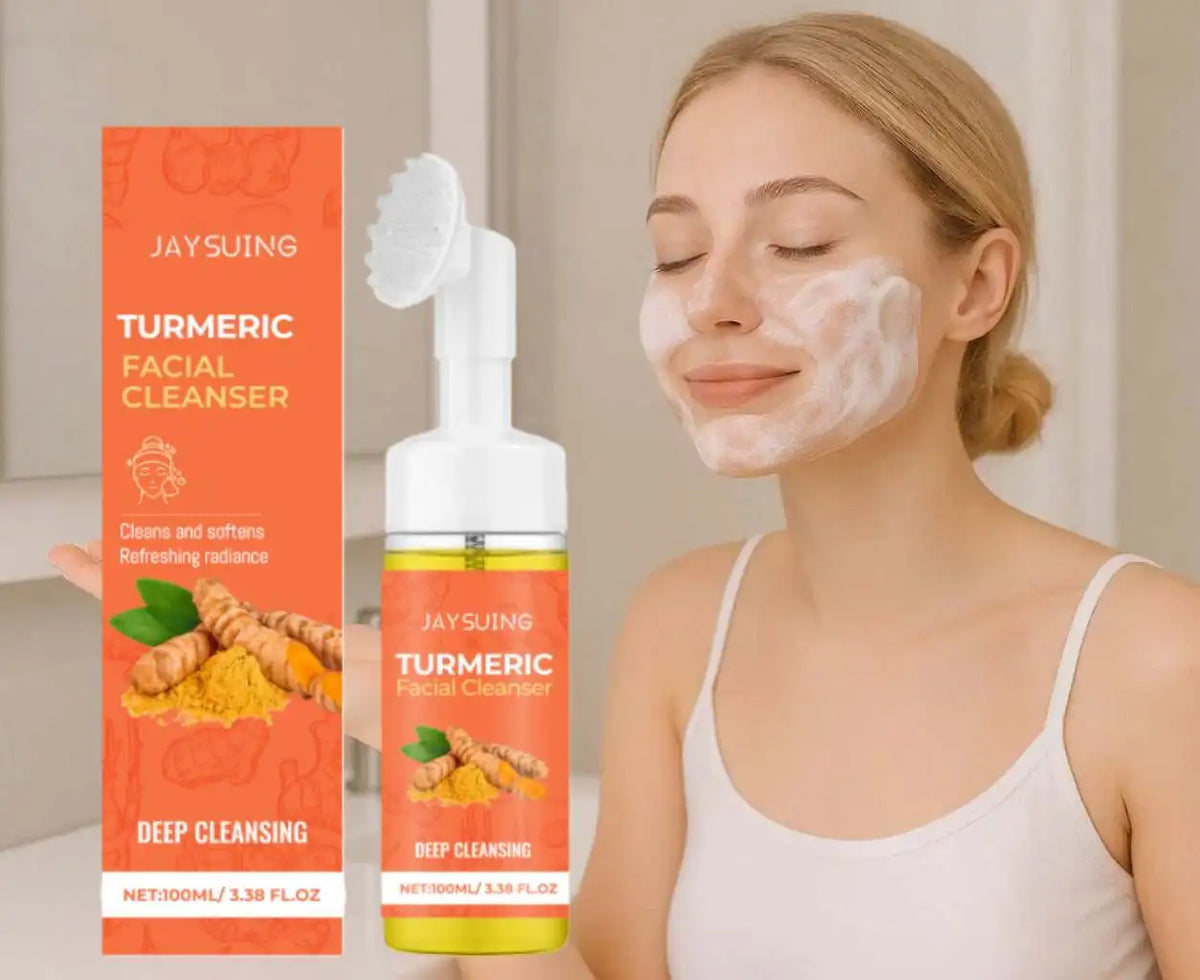 Jaysuing Turmeric Brighten Facial Cleanser Mousse - 100ml