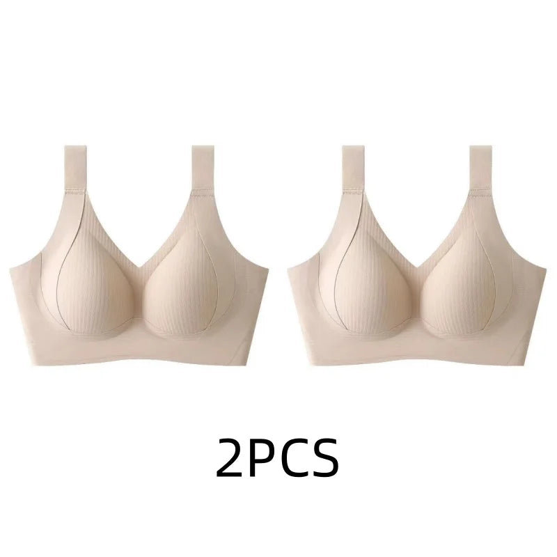 Seamless Wireless Bra For Full Busts And Petite Figures, Thin Light Support, No Wires, Pull Up Anti Sagging