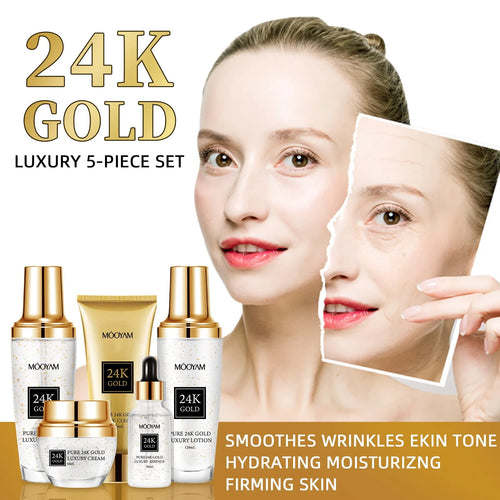 24K Gold Moisturizing Anti-Wrinkle Skincare Set