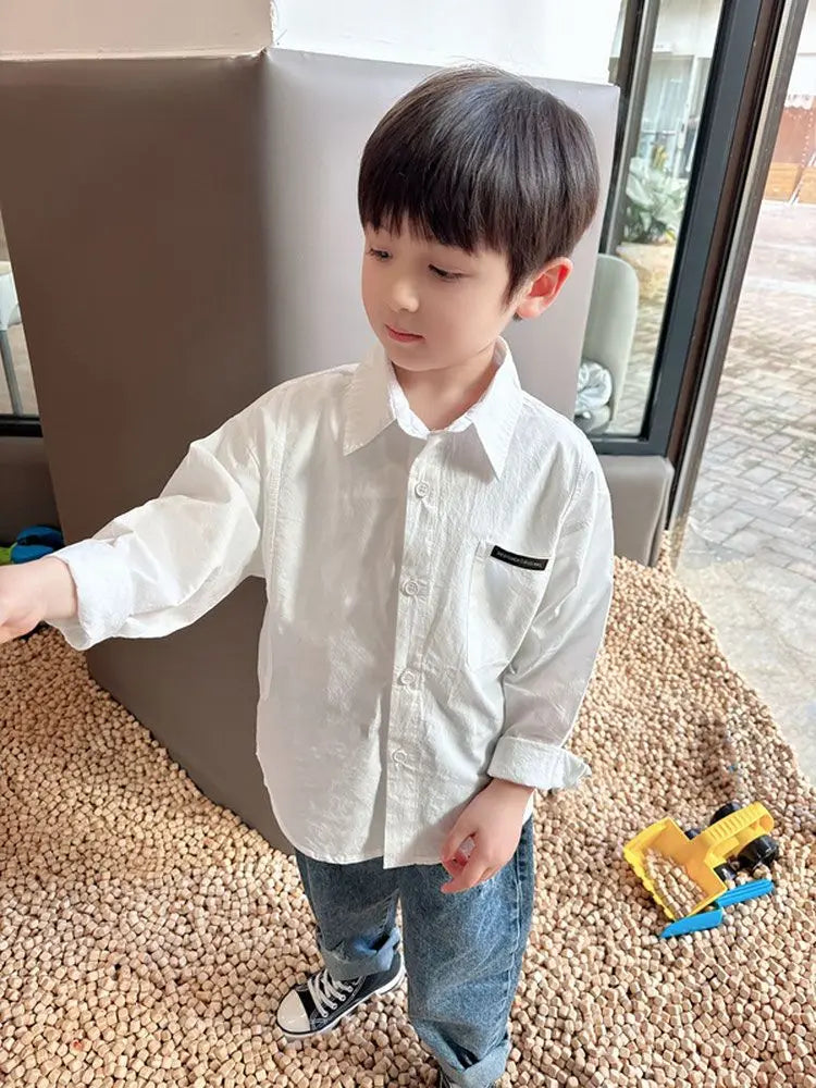 2025 New Spring autumn Baby Girls boys Cotton soild T shirts coat Cute Children kids Clothes