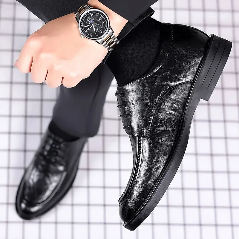 Genuine Leather Men's Oxford Dress Shoes | Business Formal"