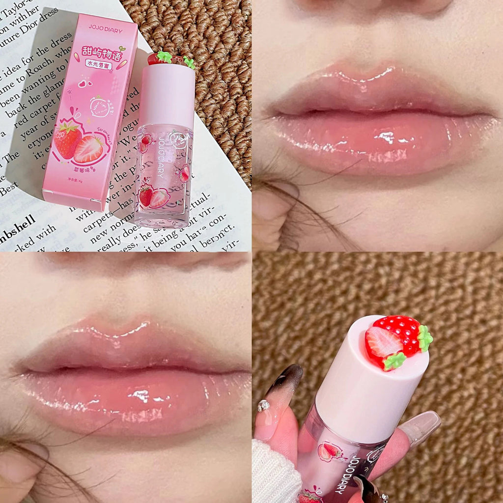 Guava Peach Lip Oil Plump Moisturizing Non-sticky Hydrating Lip Gloss Long-lasting Clear Liquid Lip Balm Make Up Korean Beauty