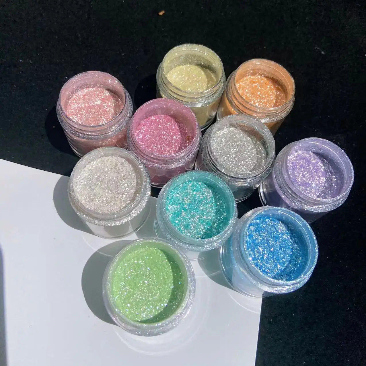 Net-5g Polarized Opal Powder Aurora Neon Nail Glitter Sequins Shiny " Shimmer Dust" Chrome Pigment for Manicure Rubbing on Nails