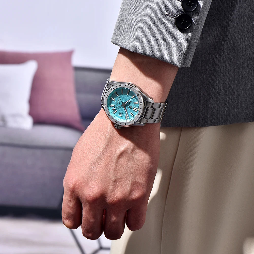 Pagani Design GMT Men's Mechanical Watch Luxury Sapphire Glass Stainless Steel Automatic Mechanical Men's Watch 100 Waterproof