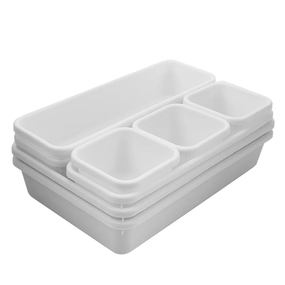 Juego de 8 bandejas organizadoras para cocina, baño, joyas, armario, maquillaje, cajones, caja de almacenamiento