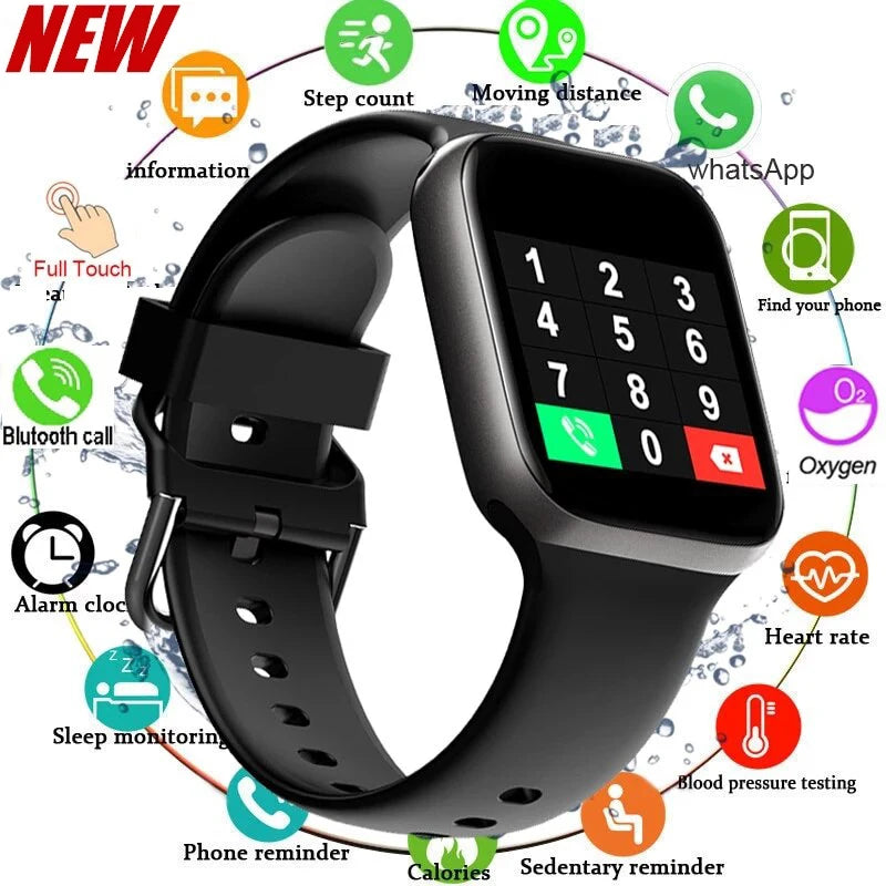 116plus Smart Watch Hombres y Mujeres Pantalla Táctil Completa Reloj Deportivo de Fitness Hombre IP67 Impermeable Bluetooth para Ios Android Smartwatch