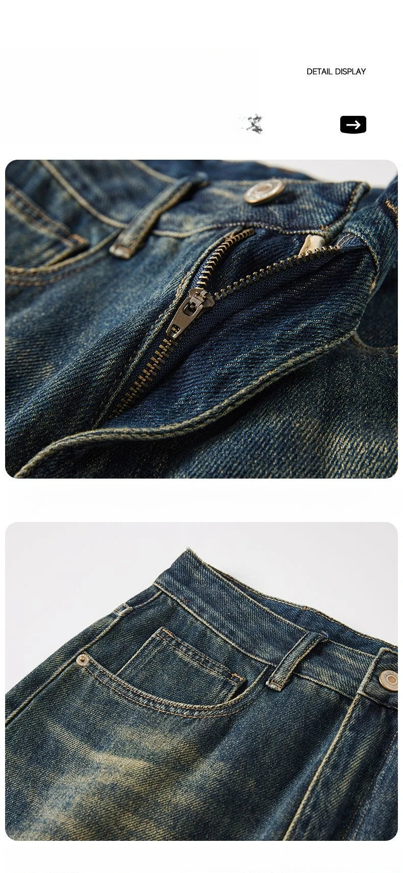 Cotton Baggy Men Wide Leg Jeans Retro Loose Streetwear Fashion Korean Straight Washed Denim Trousers High Quality Brand Clothes