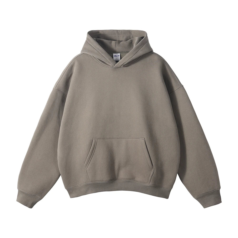 ZODF Men's Unisex Fleece Hoodie - 350gsm Oversized Winter Sweatshirt