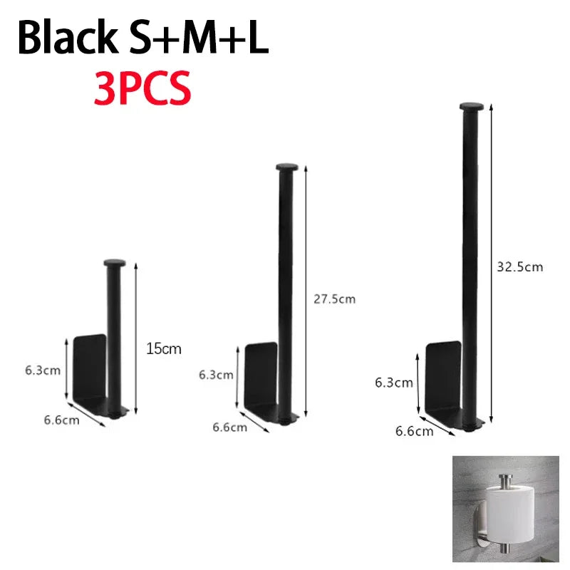 Toallero de cocina de acero inoxidable, soporte para papel de cocina, organizador debajo del fregadero, estante de almacenamiento alargado, accesorios para fregadero SNJ007