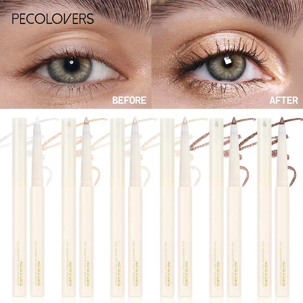1 pc Smooth Nib Lying Silkworm Pen, Waterproof and Long-Lasting, Multi-Functional Lying Silkworm Pen, Eye Cosmetics