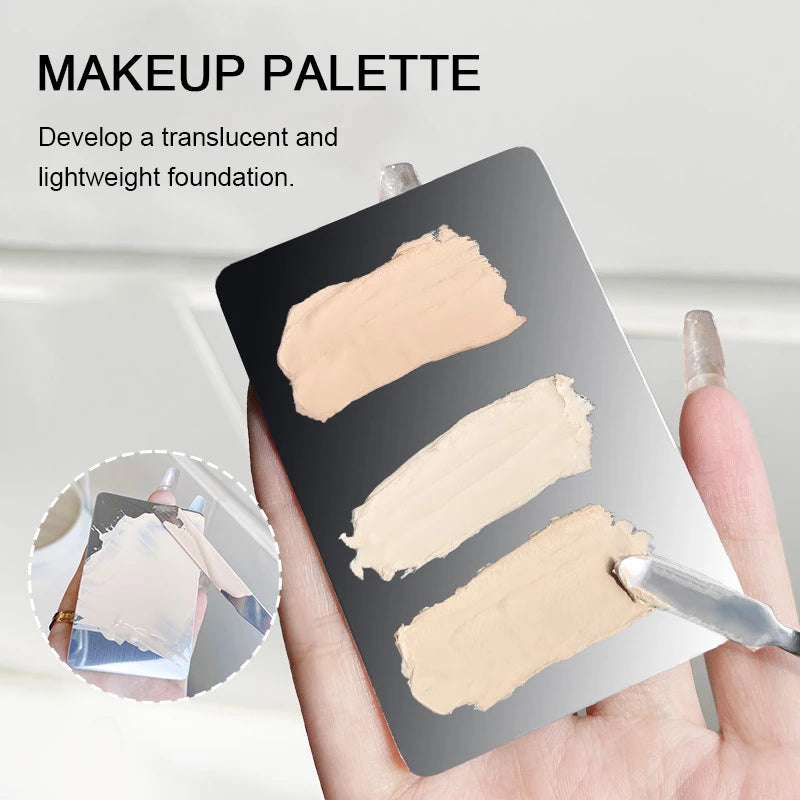 3/4/5/6 Pcs Makeup Foundation Brush Lipstick Eye Shadow Mixing Palette Stainless Steel With Spatula Rod Color Stick Beauty Tools