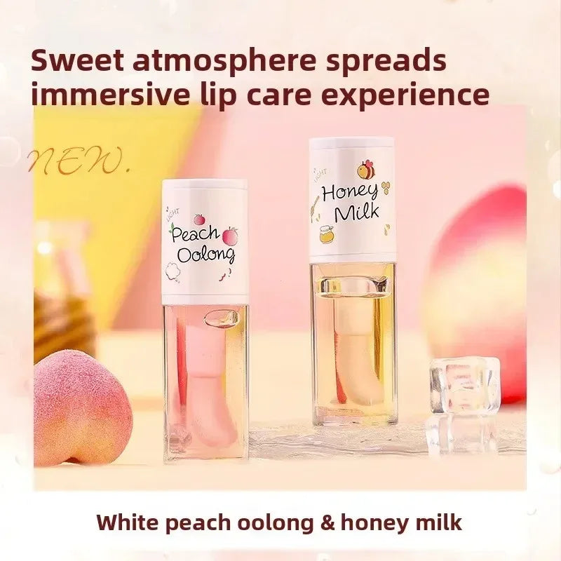 Korean Beauty Moisturizing Lip Ink Gloss Jelly Lipstick Big Brush Labial Lips Bright Oil Balm - Moisture & Color in One