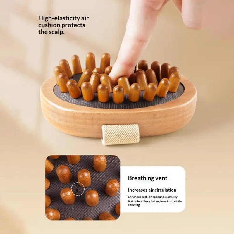 Body Meridian Brush Soothing Essential Oil Spa Air Cushion Massage Hair Comb Resin Gua Sha Scalp Massage Brush Body Massager
