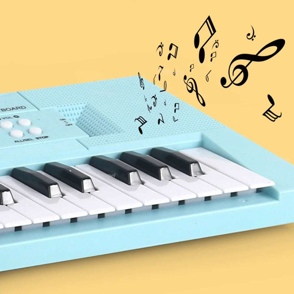 37 Keys Electronic Piano Keyboards with Microphone Rechargeable Education Toys Musical Instrument Gifts for Boys Girls