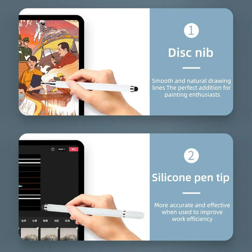 2-in-1 Capacitive Stylus Pen for Tablets and Smartphones