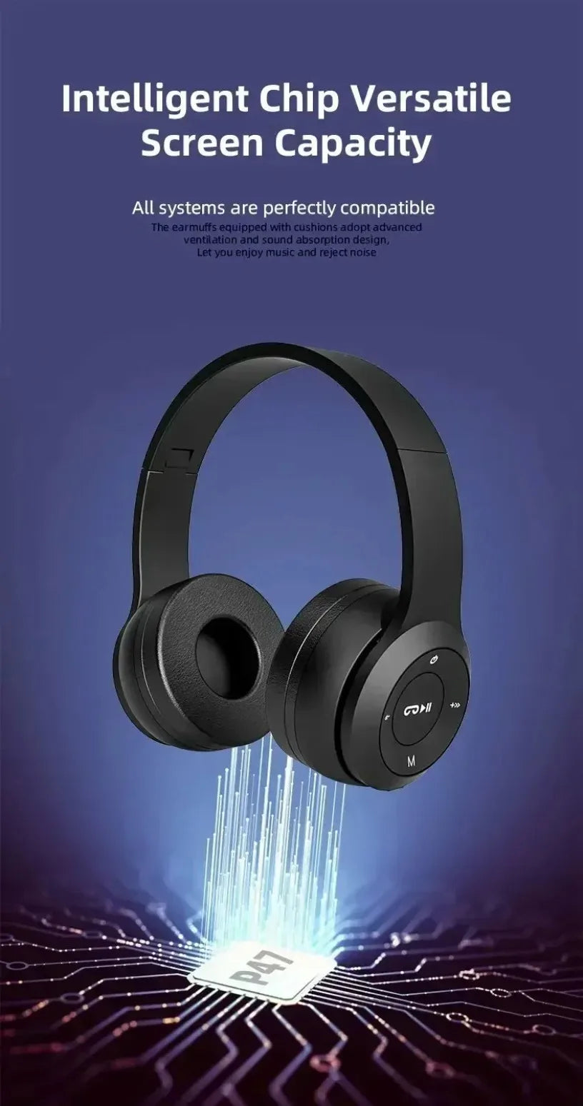 VIKEFON Wireless Bluetooth 5.0 Foldable Over-Ear Headset
