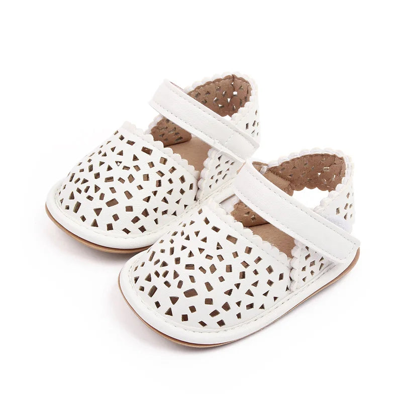 Baby girl mesh breathanle hollow summer sandal outdoor walking shoes